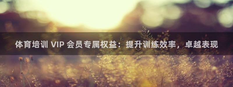 欧陆娱乐公司产品介绍图片：体育培训 VIP 会员专属