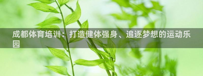 欧陆娱乐有风险吗：成都体育培训：打造健体强身、追逐梦